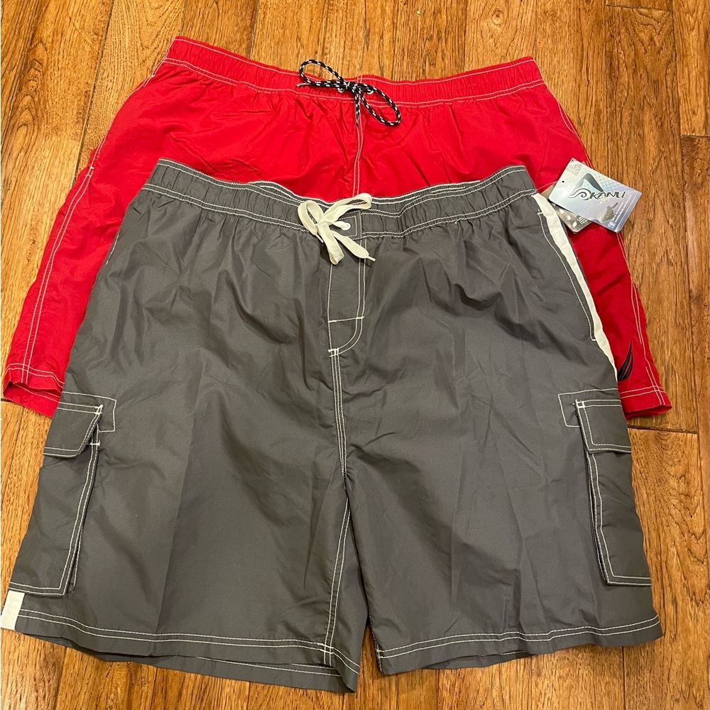 Two pair men’s 3X swim trunks